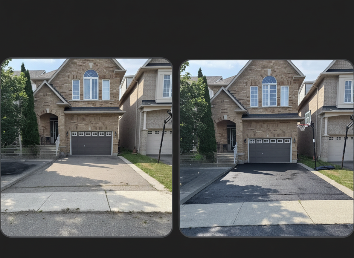 Driveway Sealing project in Vaughan, ON